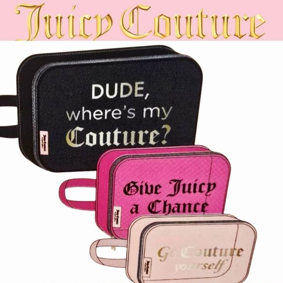 Juicy Couture "Go Couture Yourself," 3-PC Packing Cube Set - Picture 1 of 8